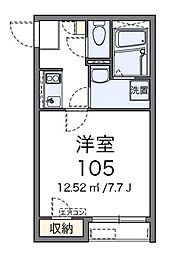 クレイノ豊春(57991) 1階1Kの間取り