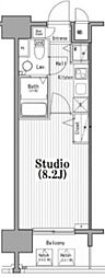 ガーラ・グランディ森下 1Kの間取図画像