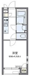 クレイノＯＬＩＶＥ 1階1Kの間取り