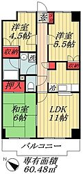 グレースヴィラ 3LDKの間取図画像