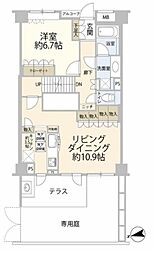 クレッセント二子玉川アッサンブラージュ 1階1LDKの間取り