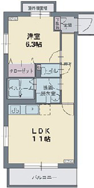 静岡県沼津市本田町(賃貸マンション1LDK・4階・43.20㎡)の写真 その2