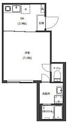 D-STYLE東武練馬 2階1Kの間取り