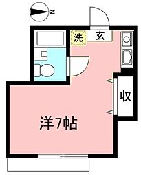 チェリーハウス1 ワンルームの間取図画像