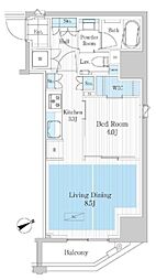 ParkAxis浅草橋2 1LDKの間取図画像