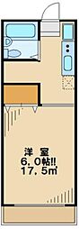 フラットハウス 1Kの間取図画像