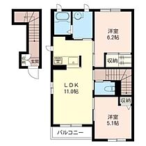 プレミアス 00201 ｜ 茨城県ひたちなか市高場１丁目3-10（賃貸アパート2LDK・2階・57.17㎡） その2