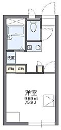 レオパレスオアシス 1Kの間取図画像