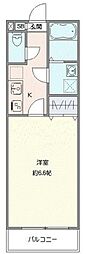 ジーメゾン新狭山 1Kの間取図画像