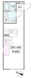 trias358 ワンルームの間取図画像