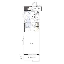 ルーブル川崎中丸子弐番館 2階1Kの間取り