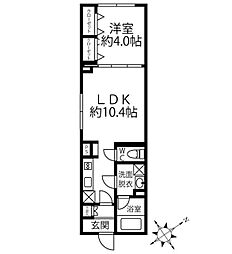 クリオ ラモード水天宮前 401 4階1LDKの間取り