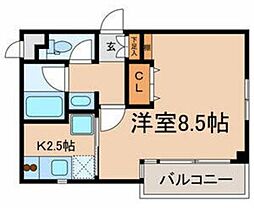 ヴァンテ・アン西東京 1Kの間取図画像