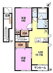 間取図画像 2LDK