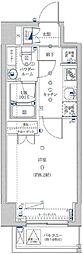 ユリカロゼ東京EAST 1Kの間取図画像