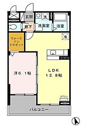 JR中央線 武蔵小金井駅 バス9分 浅間三丁目下車 徒歩2分の賃貸マンション 1階1LDKの間取り