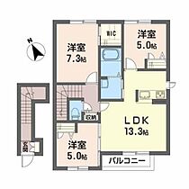 アトリエールＡ A202 ｜ 福島県福島市御山字三升蒔10（賃貸アパート3LDK・2階・70.03㎡） その2