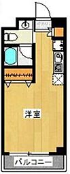 VannAmor 2階ワンルームの間取り