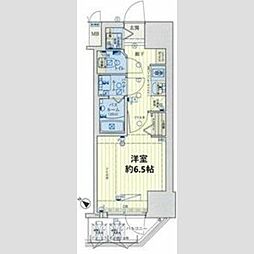 神戸市西神・山手線 長田駅 徒歩7分の賃貸マンション 10階1Kの間取り