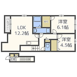 ヴィラコンフォート 2LDKの間取図画像