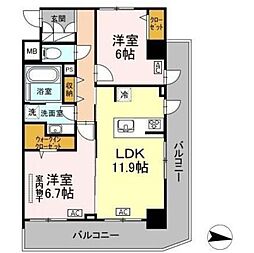 ラベレッツァフェリオ 2LDKの間取図画像