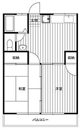 メゾン・ド・藤 2DKの間取図画像