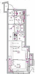 ベルシードステアー西早稲田 1LDKの間取図画像