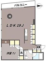 WEC890 1LDKの間取図画像