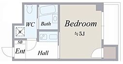 VILLA.1 1階1Kの間取り