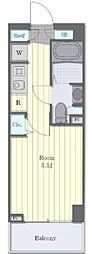 グランカーサ市川国府台 1Kの間取図画像
