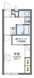 レオパレススプリング 1Kの間取図画像
