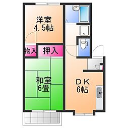 メゾン・ド・ファーネス 2DKの間取図画像
