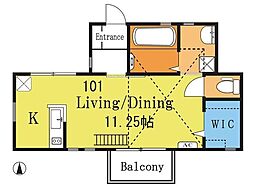 ロフティア5 ワンルームの間取図画像