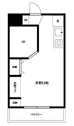 ラ・パルフェ・ド・コンセルト ワンルームの間取図画像