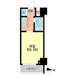 新中野スカイレジテル 1Kの間取図画像