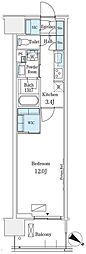ロイヤルパークス有明 1Kの間取図画像
