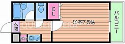 グランエトワール 1Kの間取図画像
