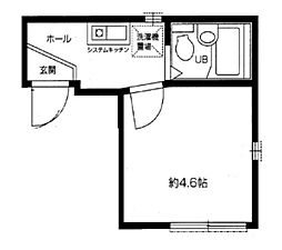レット・イット・ビー 2階1Kの間取り