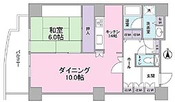 文京グリーンコート ビュータワー本駒込 1階1LDKの間取り