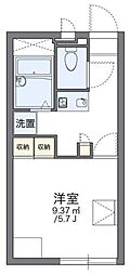 レオパレスグリーンヒルズ 1Kの間取図画像