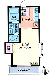 パールT・F 1Kの間取図画像