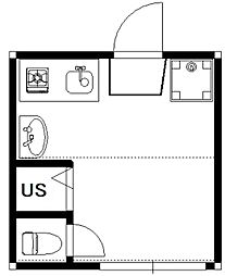 シエスタヒルズ 1階ワンルームの間取り