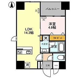 増田屋ビル 7階1LDKの間取り
