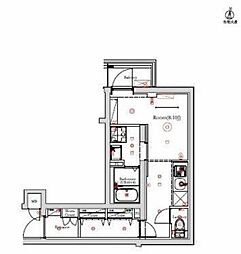 ベルシード方南町 ワンルームの間取図画像