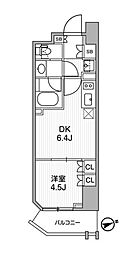nido蔵前レジデンス 1DKの間取図画像