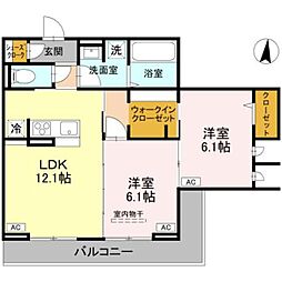 間取図画像 2LDK
