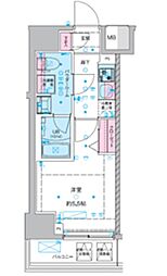 GENOVIA西川口III 1Kの間取図画像