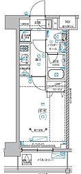 リルシア横濱東 1Kの間取図画像
