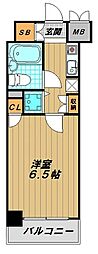 ダイアパレス西神戸 1Kの間取図画像