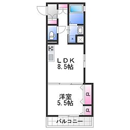ラモーナ半田 1LDKの間取図画像